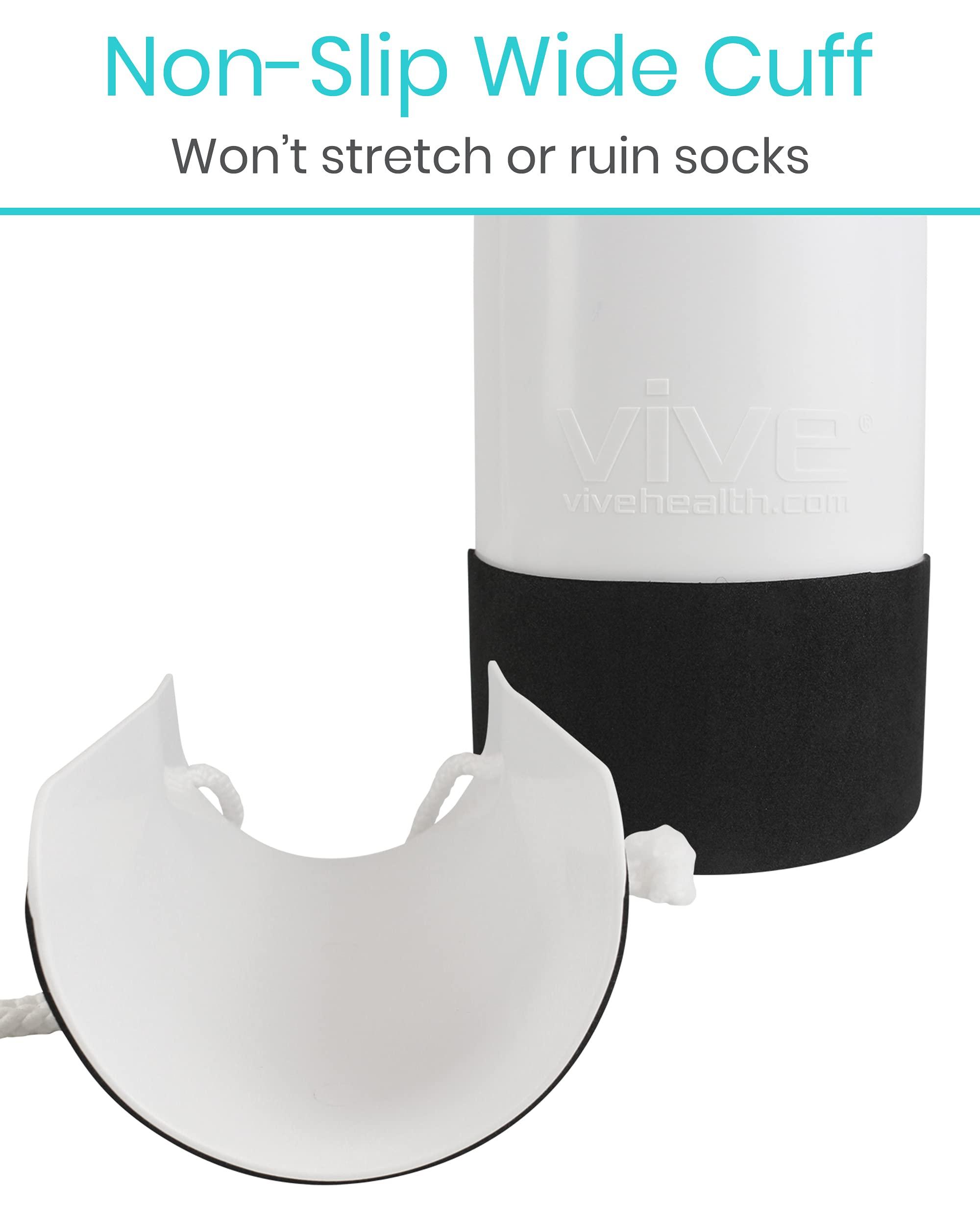 VIVE VIVE Sock Assist Device by Vive - Stocking Puller Assistant Aid - Easy Up Compression Sock Helper Aide Tool - Easy Putting On and Pulling Up Donner for Elderly Senior and Pregnant - Puller Assistance