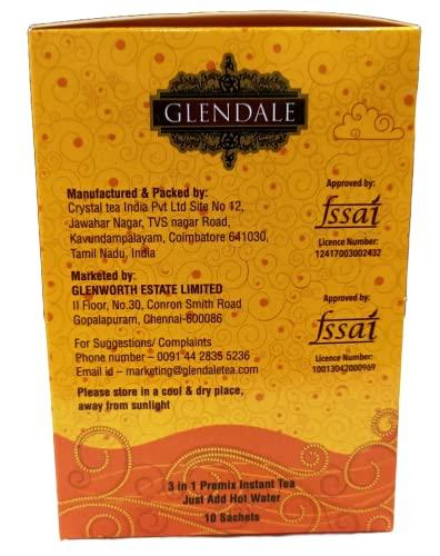 Generic GLENDALE Kashmiri Kawah Tea 100 g | Pack of 2 | Total 200 g | 3 in 1 Premix Instant Tea 10 Sachets in Each Pack