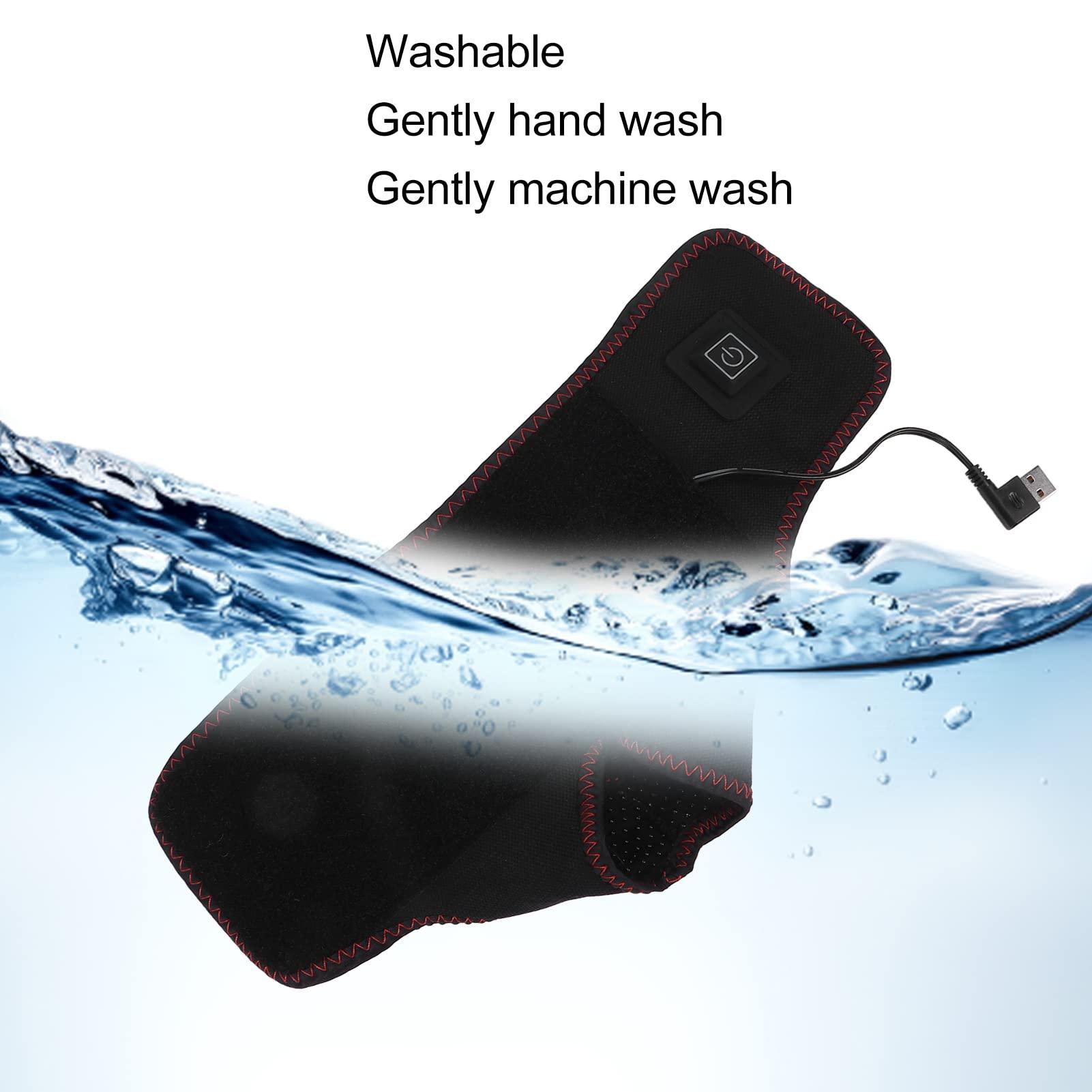 Jaerb Heated Ankle Support Wraps Hot Therapy Foot Wrap 3 Gears Temperature Pain Relief Soothes Stabilizing Pot Ligaments Fasciitis