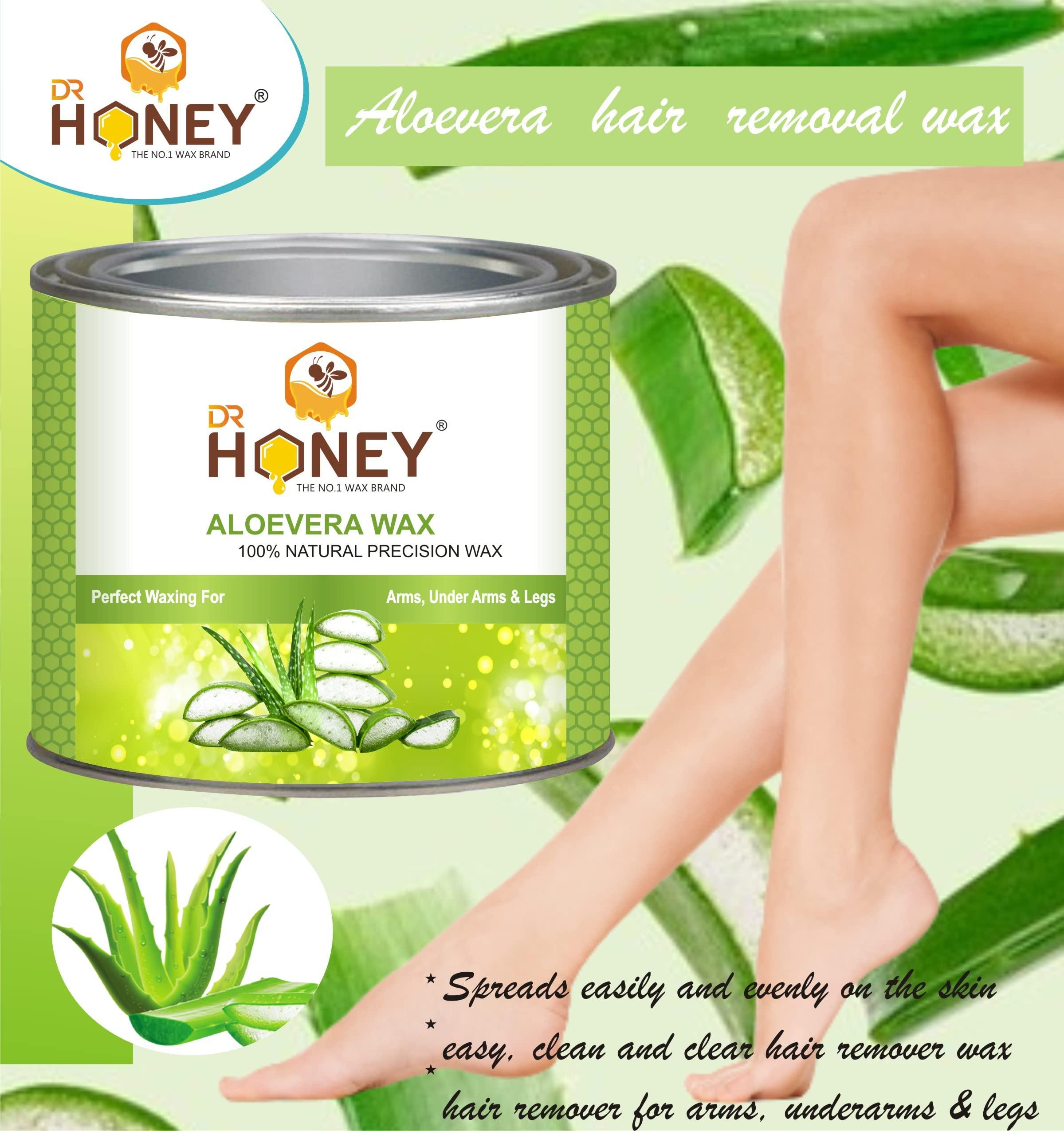 DR HONEY DR HONEY AloeVera strip and stick and wax Hair Remover Wax for Women, Body & Face Waxing, Natural Ingredients for Women, Body soft and for all skin wax strip and stick 600 gram