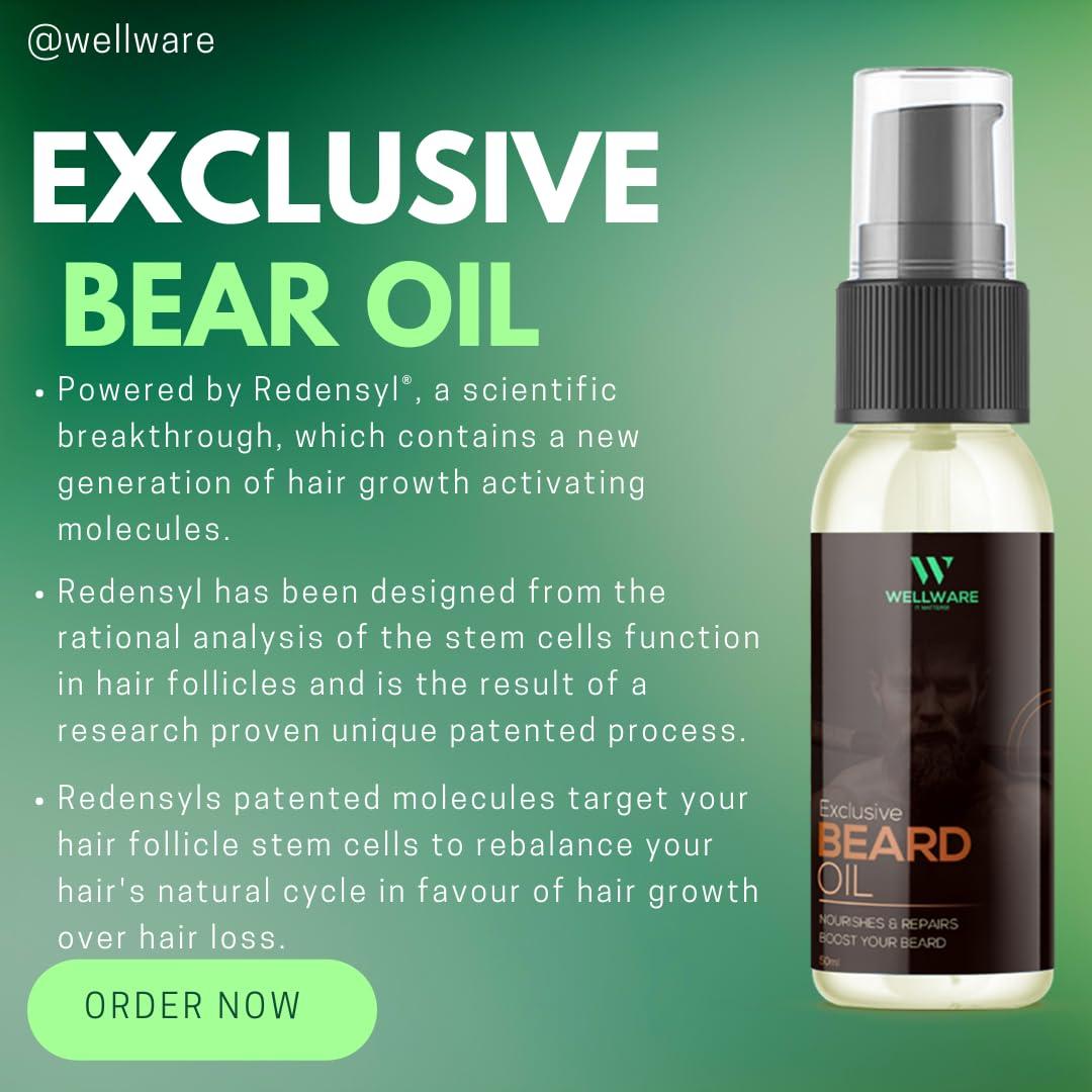 WELLWARE WELLWARE Suprei Quality Beard Growth Oil With Advanced Formula Beard Hair Oil (50 ml)