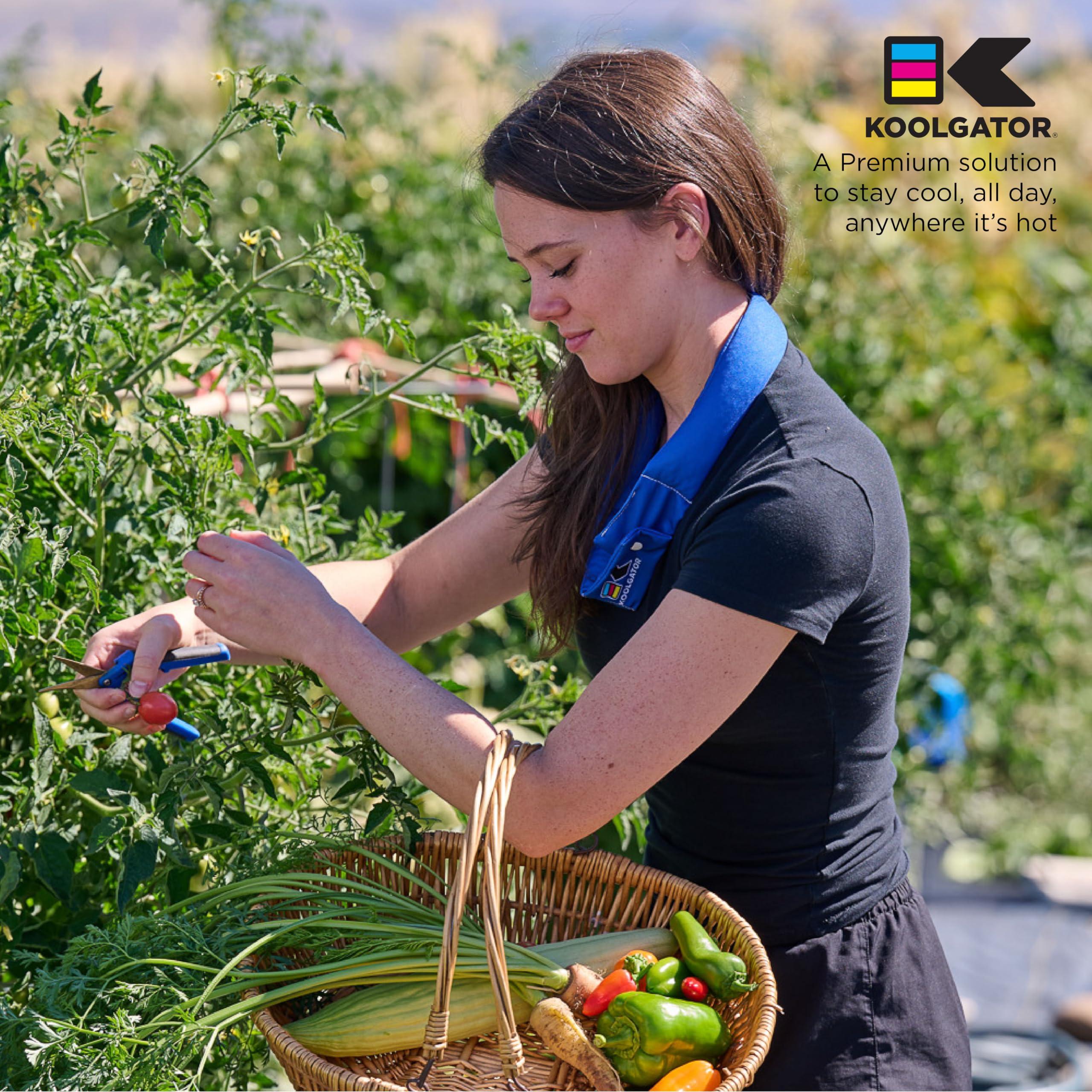 KOOLGATOR KOOLGATOR Cooling Neck Wrap - Blue & Red Flames Design