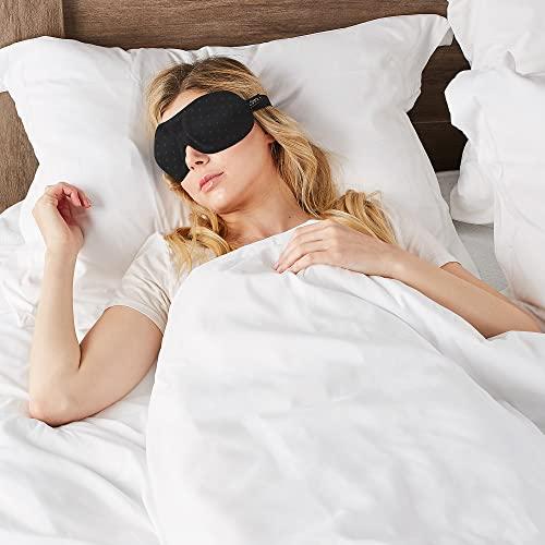 Bucky Bucky 40 Blinks Luxury Ultralight Comfortable Contoured Eye Sleep Mask/Blindfold for Travel & Sleep - Gray Dots