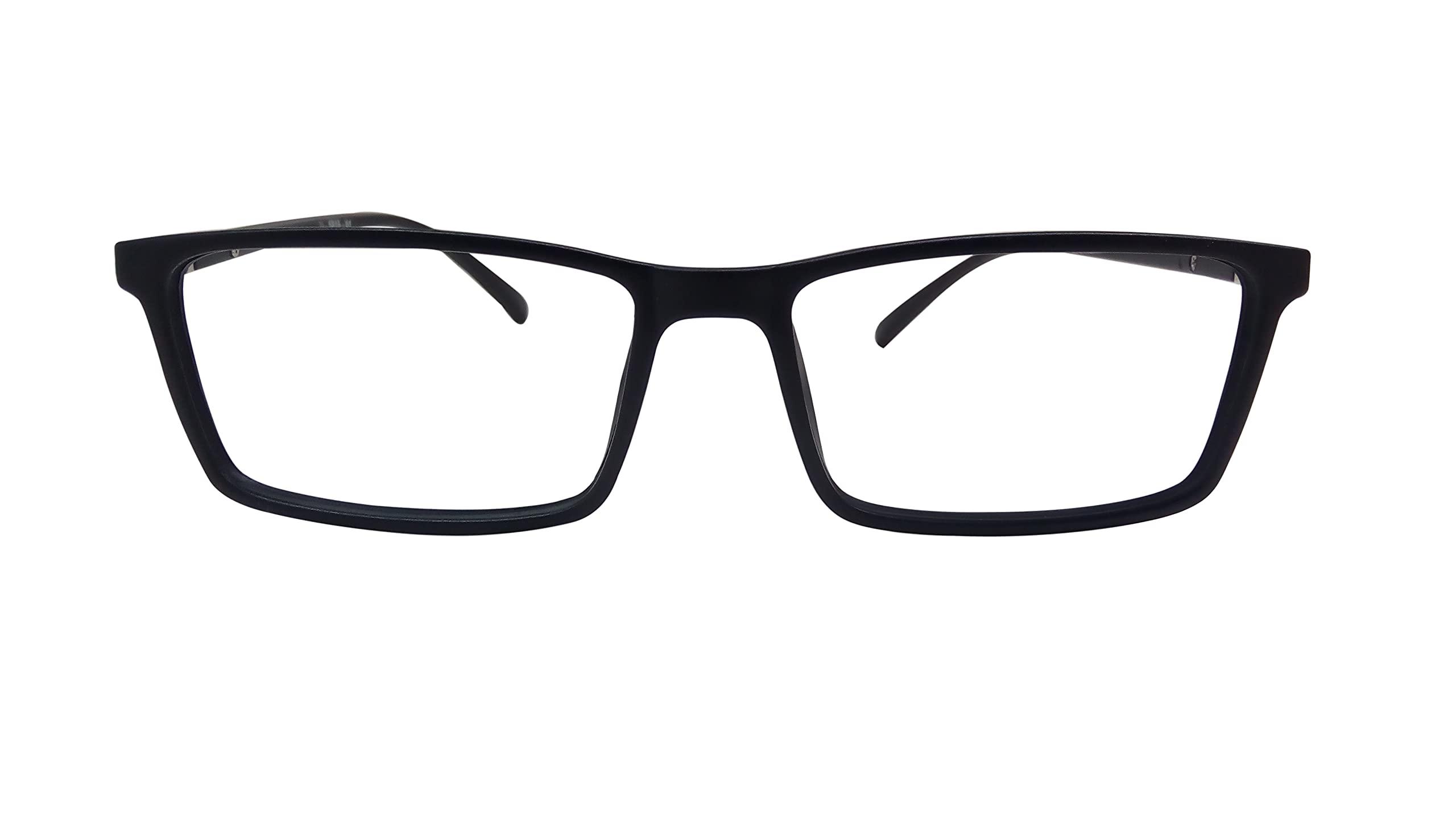 N Specs N Specs anti reflective glasses black mat coloured tr fully light weight ractangle type unisex frame with zero power reflection free computer glasses (Green Anti Reflected Glass)