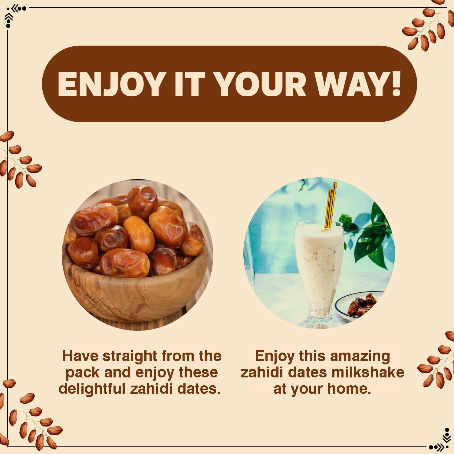 WONDERLAND FOODS (DEVICE) WONDERLAND FOODS (DEVICE) Dry Fruits Zahidi Dates 1Kg (500G X 2) Pouch | Healthy & Nutritious Soft Khajoor | Khajur Rich In Iron, Fibre & Vitamins, Fresh