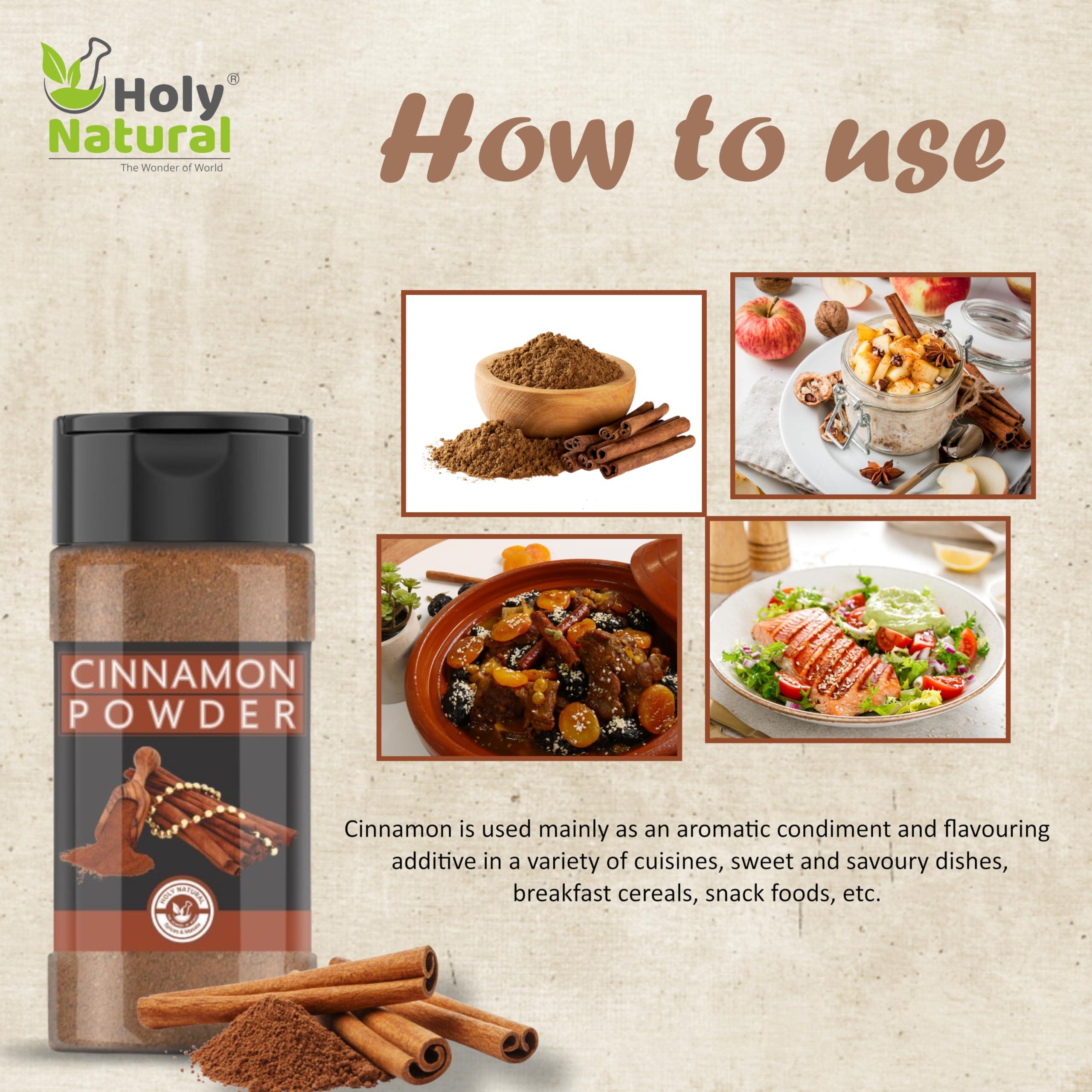Holy Natural - The Wonder of World Holy Natural Pure and Natural Cinnamon (Dalcheeni) Powder - 85 GM