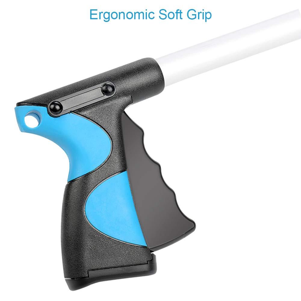 Saymeto Grabber Reacher Tool for Elderly, 32\" Foldable Picker Upper Grabber, Long Handy Mobility Aids, Reaching Assist Tool for Trash Claw Pick up, Litter Picker, Garden Nabber, Arm Extension (Mazarine2)