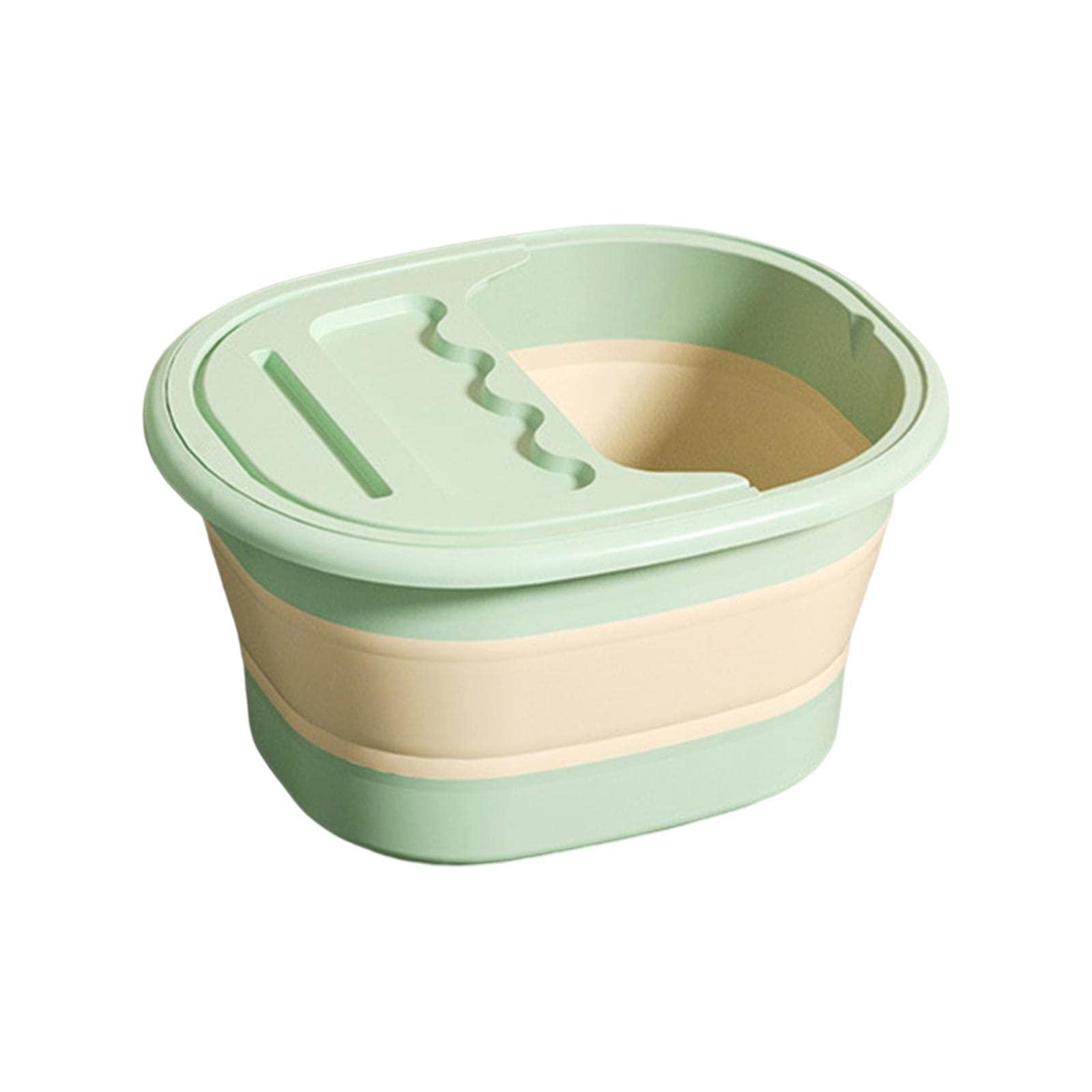 SECRET DESIRE SDR Foot Bath Tub Folding Foot Bath Bucket Foot SPA Bath Massager for Camping Green