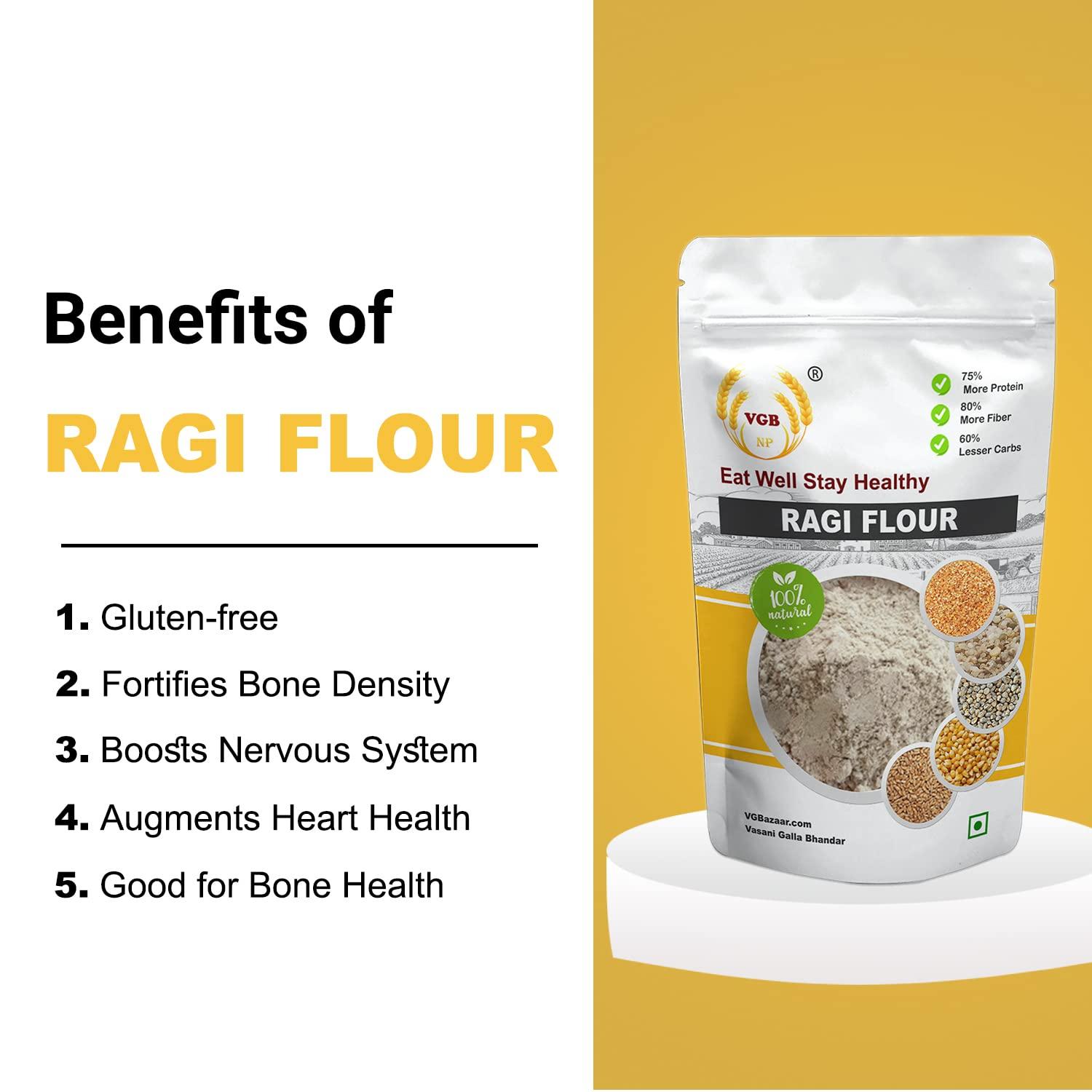 VGBNP VGBNP Flour | Bajra Flour + Jowar Flour + Maize Flour + Ragi Flour | All in one Pack - (2kg X 4)