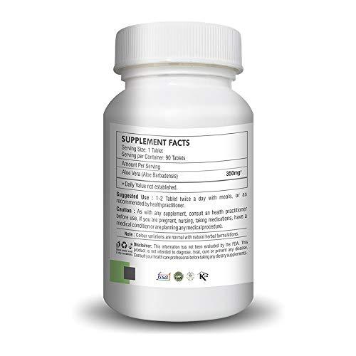 H&C HERBAL INGREDIENTS EXPERT H&C Herbal Ingredients Expert Aloe vera Tablets - 350 mg - Pack 90 Tablets - For All Wellness And Rejuvenation