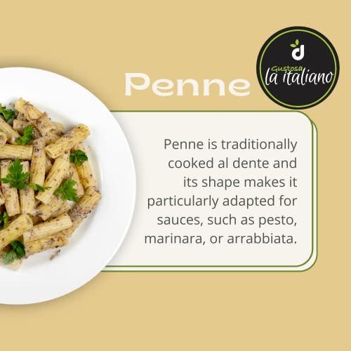 Gustosa La Italiano Gustosa La Italiano Macroni Pasta 1kg + Penne Pasta 1Kg + Fusilli Pasta 1Kg | 100% Durum Wheat Semolina Pasta 3 Kg (3x 1000g) | Non Sticky | Untoched by Hands | Value Pack