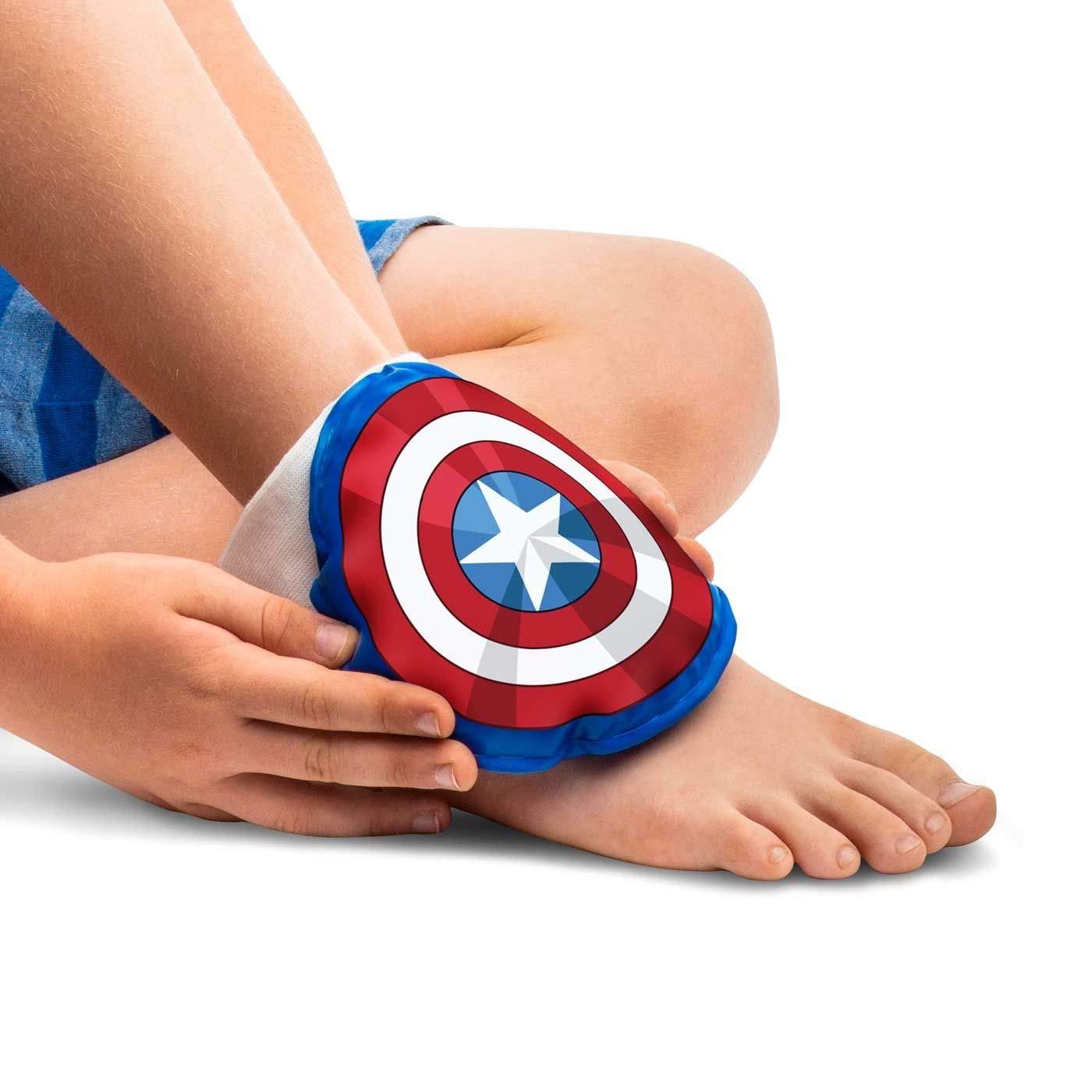 Chattanooga Chattanooga Reusable Round Gel Cold Ice Pack - Captain America - Featuring Marvel for Kids & Children - Designs for Injuries - Cold Therapy