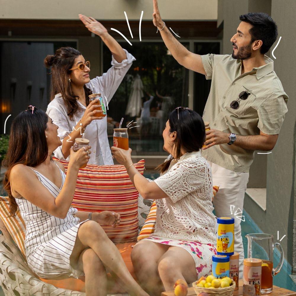 GUPPY MOM\'S GUPPY MOM\'S Lemon Iced Tea: Powdered Ice Tea, Sugar-Free Lemon Iced Tea With Vitamin C - Chai, 0.3 Kg