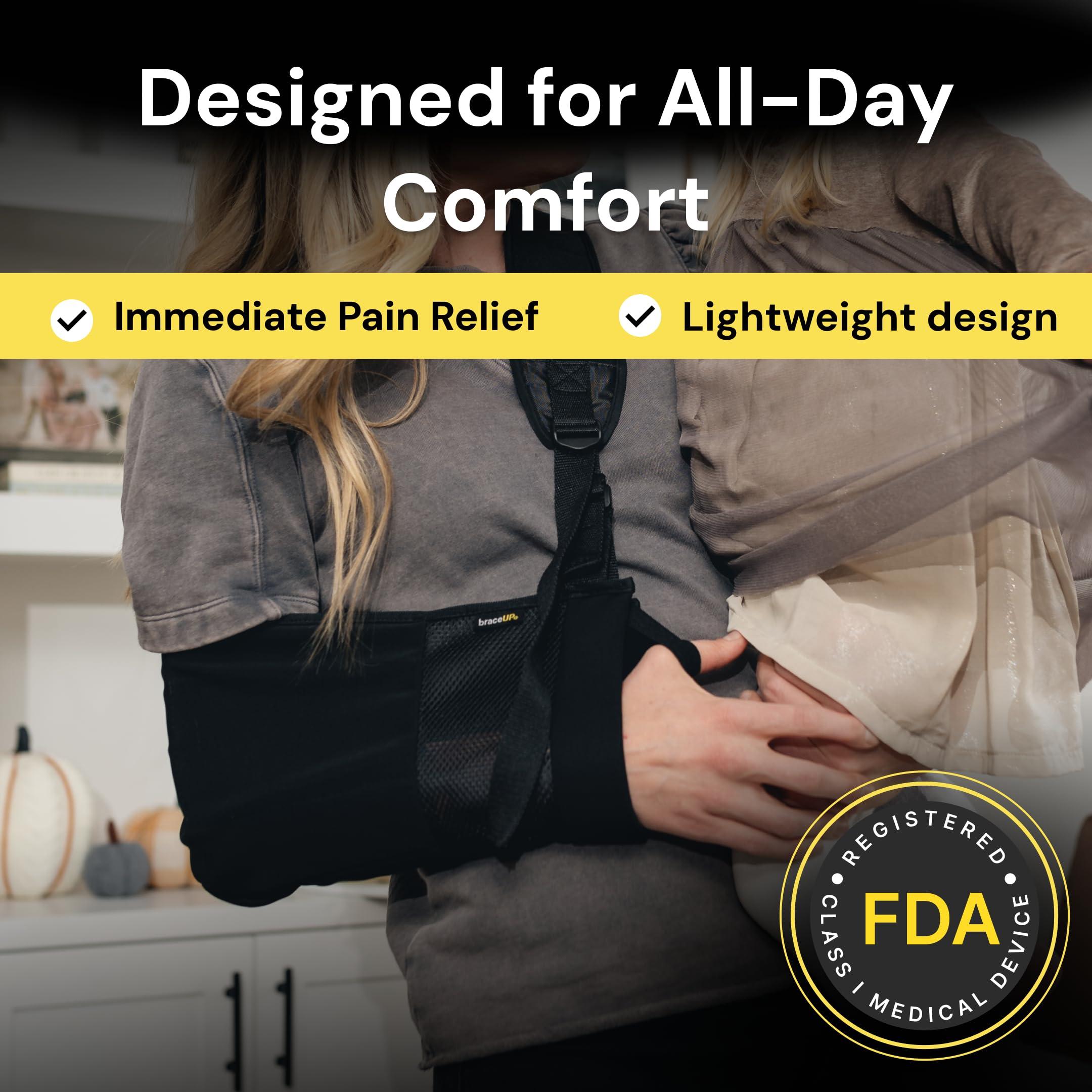 BraceUP BraceUP Arm Sling Adjustable Arm Support for Broken Fractured Arm and Elbow