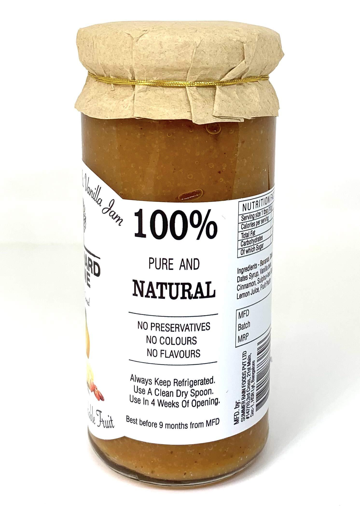 Orchard Lane Orchard Lane Combo Pack Low Sugar Strawberry Jam & Banana Date Vanilla Jam No Preservatives, Colours, 80% Fruit Content Low Calorie Jams, 280 Gm Each