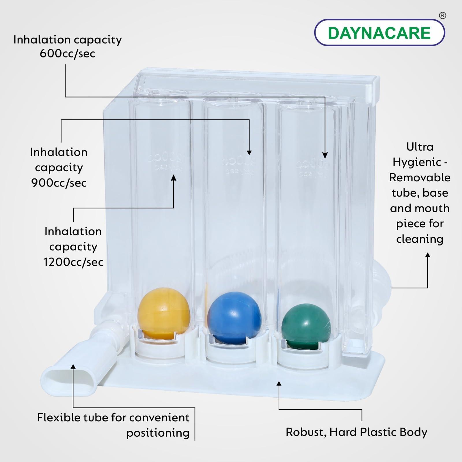 Dayana Care 3 Ball Spirometer, Breathing Exerciser With 3 Stage