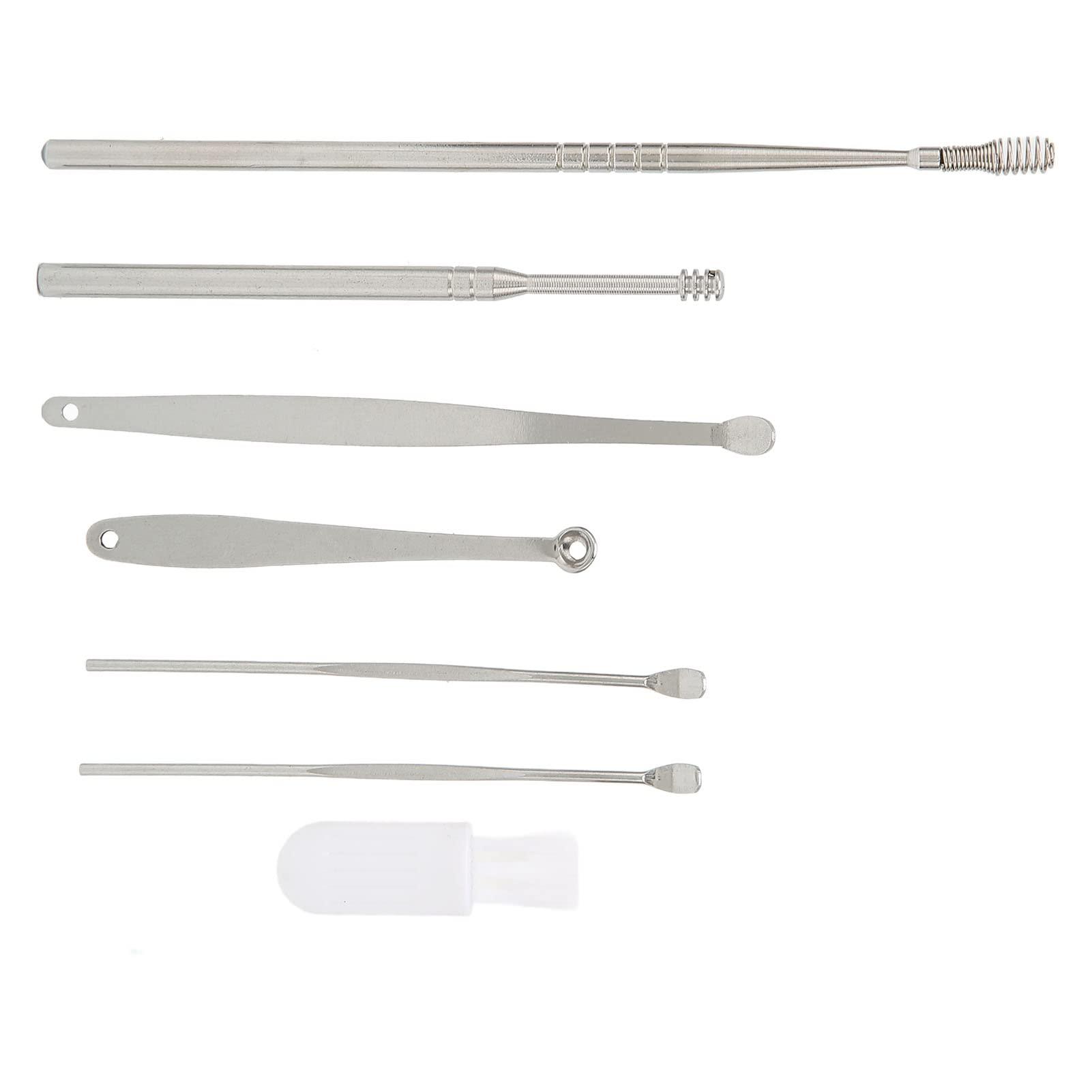 Ironctic Ear Pick, Spring Earwax Cleaner Tool Set Stainless Steel Safe Exquisite for Ear Cleaning