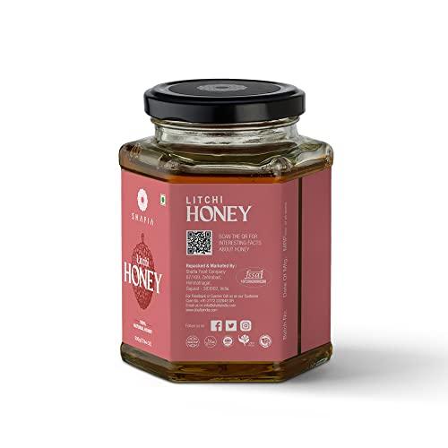SHAFIA Shafia Litchi Honey : 100% Pure & Natural, Unprocessed Honey, No Sugar Adulteration (500 Gram)