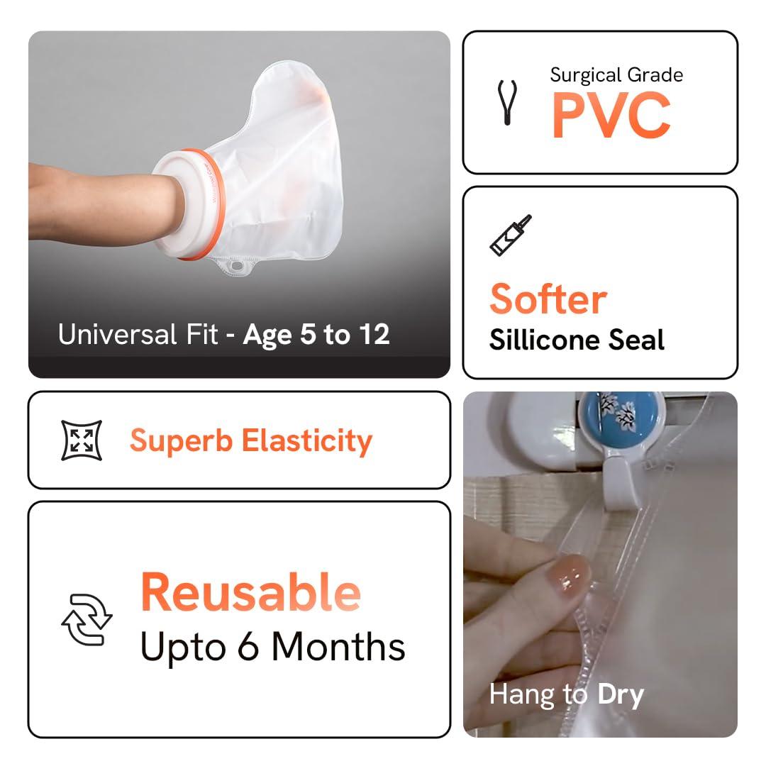 MALU HEALTHCARE MALU Foot Cast Cover Waterproof Protection for Kids\' Casts Durable, Reusable Cover for Swimming, Showering & Bathing Full Coverage Child Cast Protector, Ideal for Foot Injury Recovery