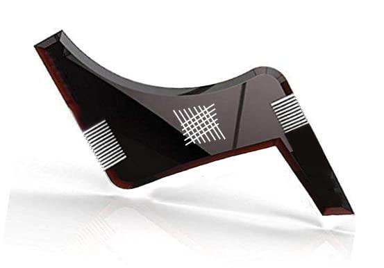 AASA AASA Beard Grooming and Trimming Comb Beard Styling Accessories for Saloon Use for Men and Boys Black Pack of 1 (Z-Shape Beard Comb Black)