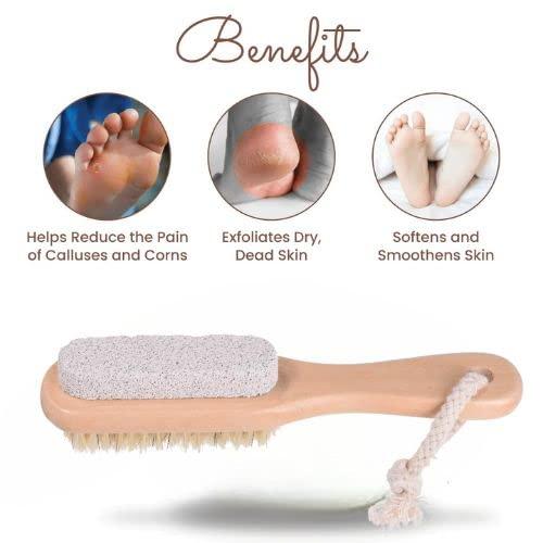 Being One Pumice Stone for Feet with Handle - Corn and Callus Remover, Exfoliator & Scrubber for Dead + Dry Skin on Feet and Pumice Stone for Hands - Corn Removers for Feet (M, 3)