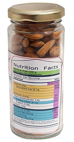 Vale Of Kashmir Vale Of Kashmir Kashmiri Walnut Kernels & Kashmiri Mamra Almonds in Glass Bottle 1kg , Pack of 10 Kashmiri Akhrot Bdam Giri 500gm Each