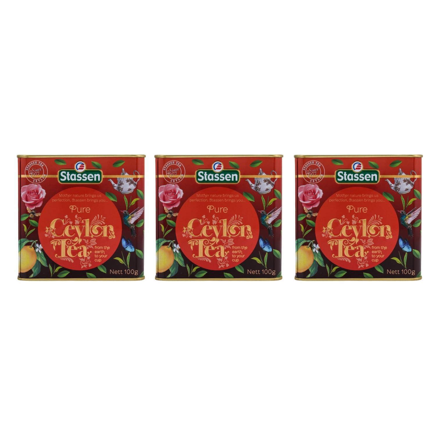 TIB-The Infinity Box TIB-The Infinity Box Raw Ceylon Tea Tin 100g Imported Unflavoured Black Tea Tin Pack 100g | Pack Of 3