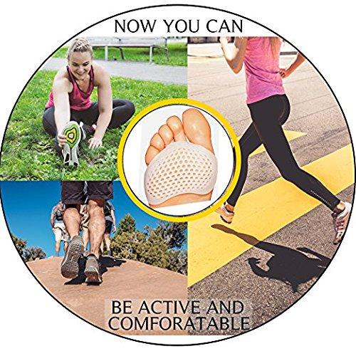 CHRONEX CHRONEX [Improved] Breathable Foot Pads-Ball of Foot Cushions, Forefoot Blister Prevention, Callus Prevention, Foot Support and Foot Pain Relief, 2 Pieces Pedi Soother Solutions Ventilated Gel Pads