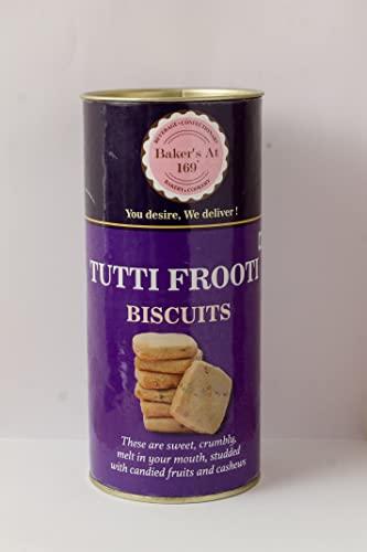 BAKERS AT 169 DEGREE Bakers At 169 Degree Tutti Frooti Biscuits 250 Gms | Studded With Candied Fruits And Cashews | Handmade Gourmet Cookies
