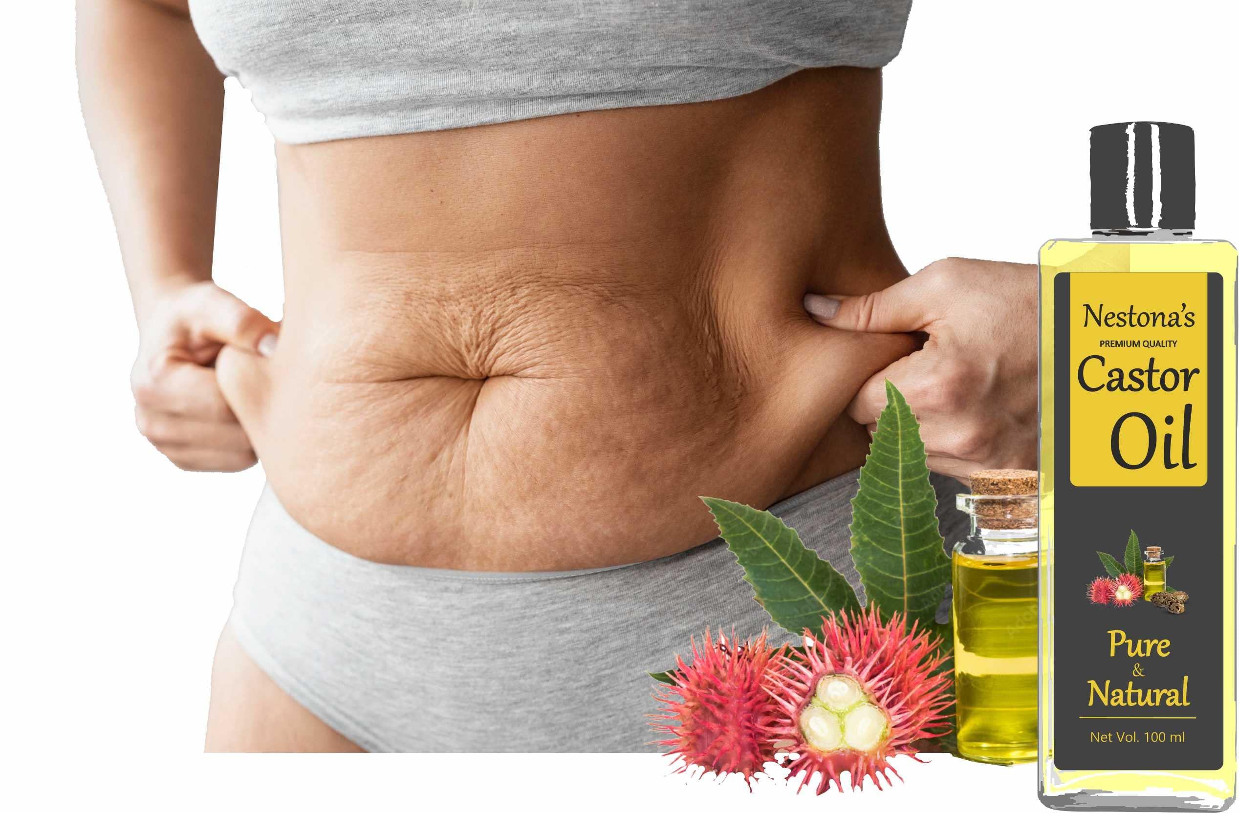 Generic Nestona's CelluClear CastorOil: Targeted Cellulite Solution 100 ml | Abdominal Cellulite Pro | Best for Buttack Cellulite | Massage Oil | Natural and Organic Oil