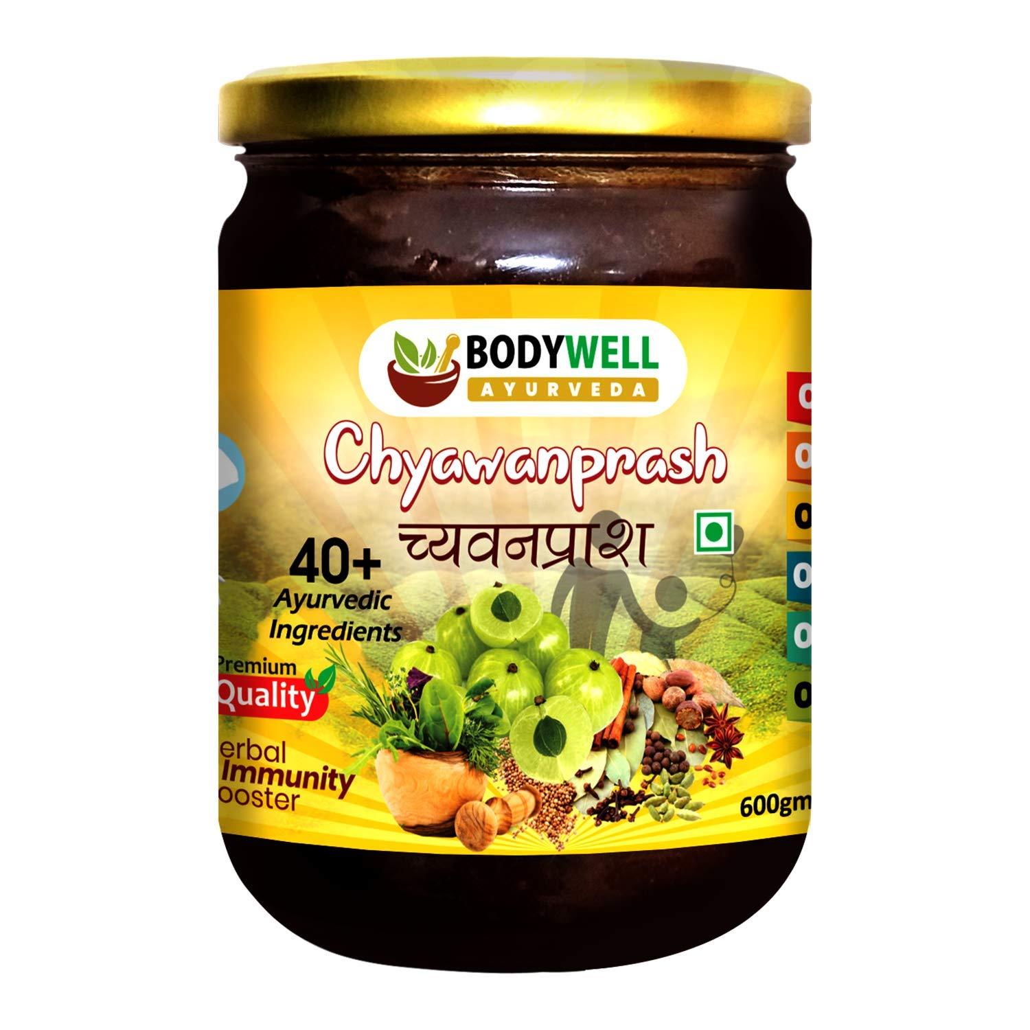 BodyWell BODYWELL Chyawanprash with 40+ Ayurvedic Herbs, Immunity, Energy, Strength, Stamina, Support for all age groups, 600 Grams