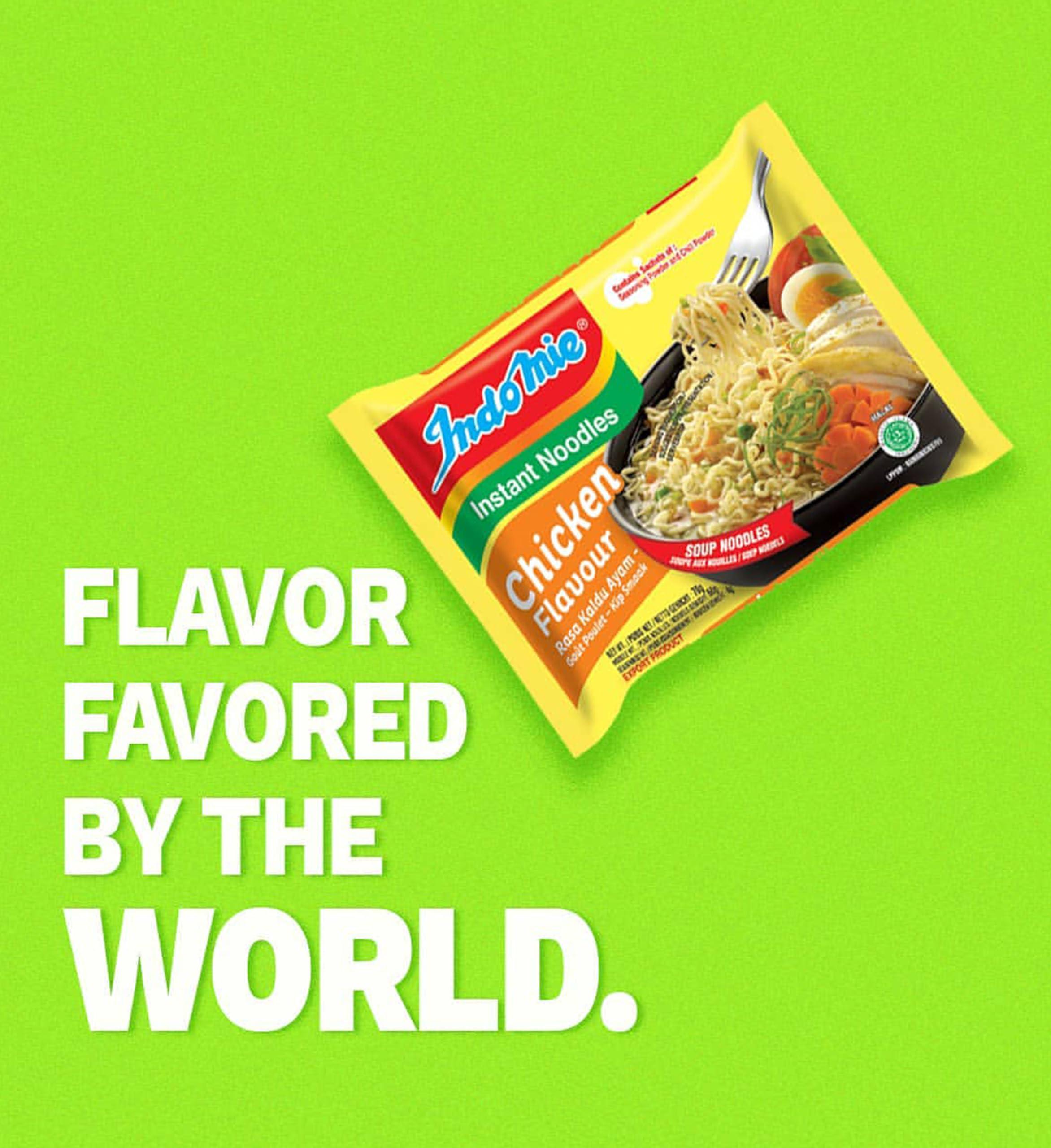 Indomie Indomie Instant Noodles Chicken flavour soup Noodles Bundle(Pack of 40)(70 grams Each, Non Vegetarian)