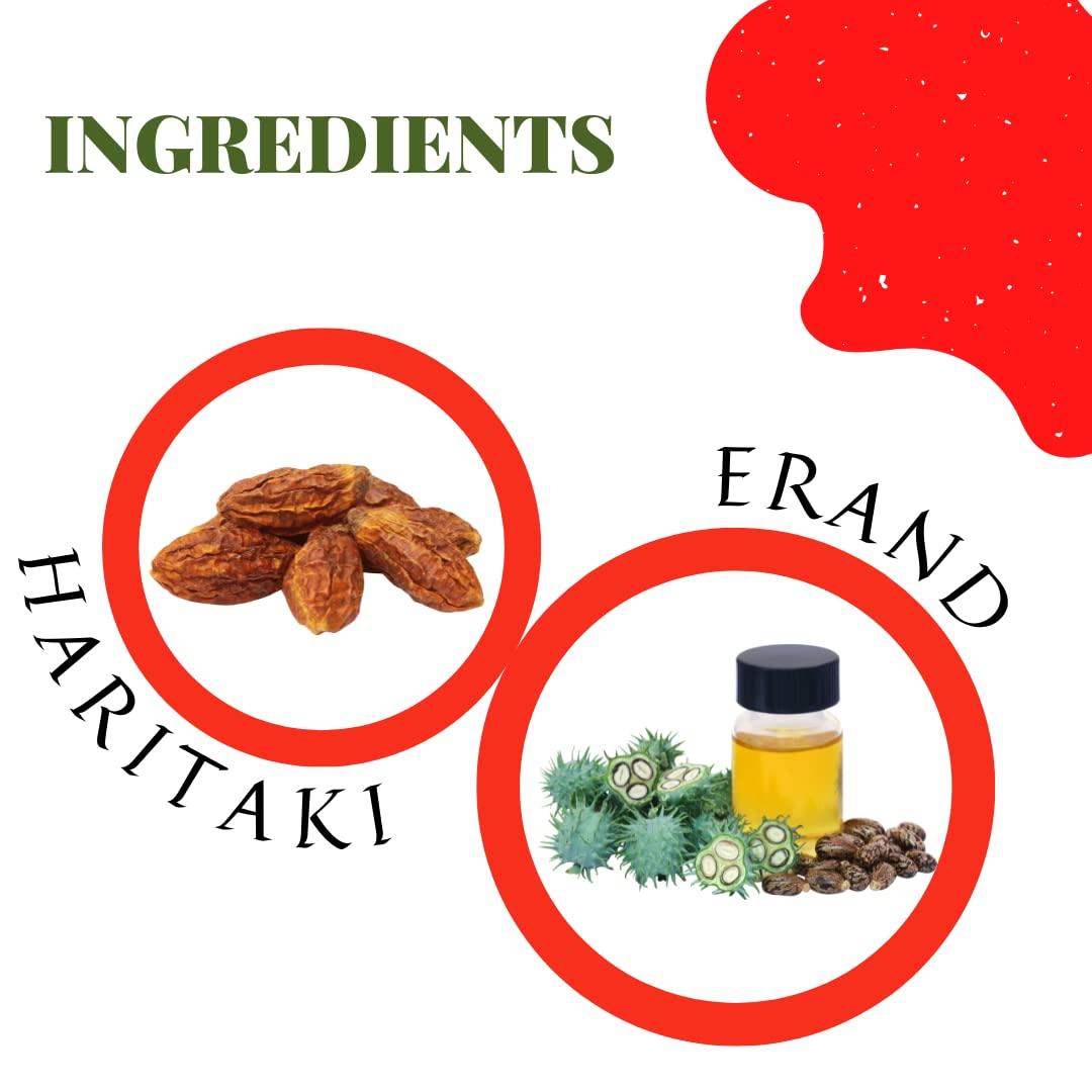 Shree Shanker Shree Shanker Erand Bhrust Harde Tablet | Gandharv Haritaki Tablet | Pack of 4 | 400Tablet