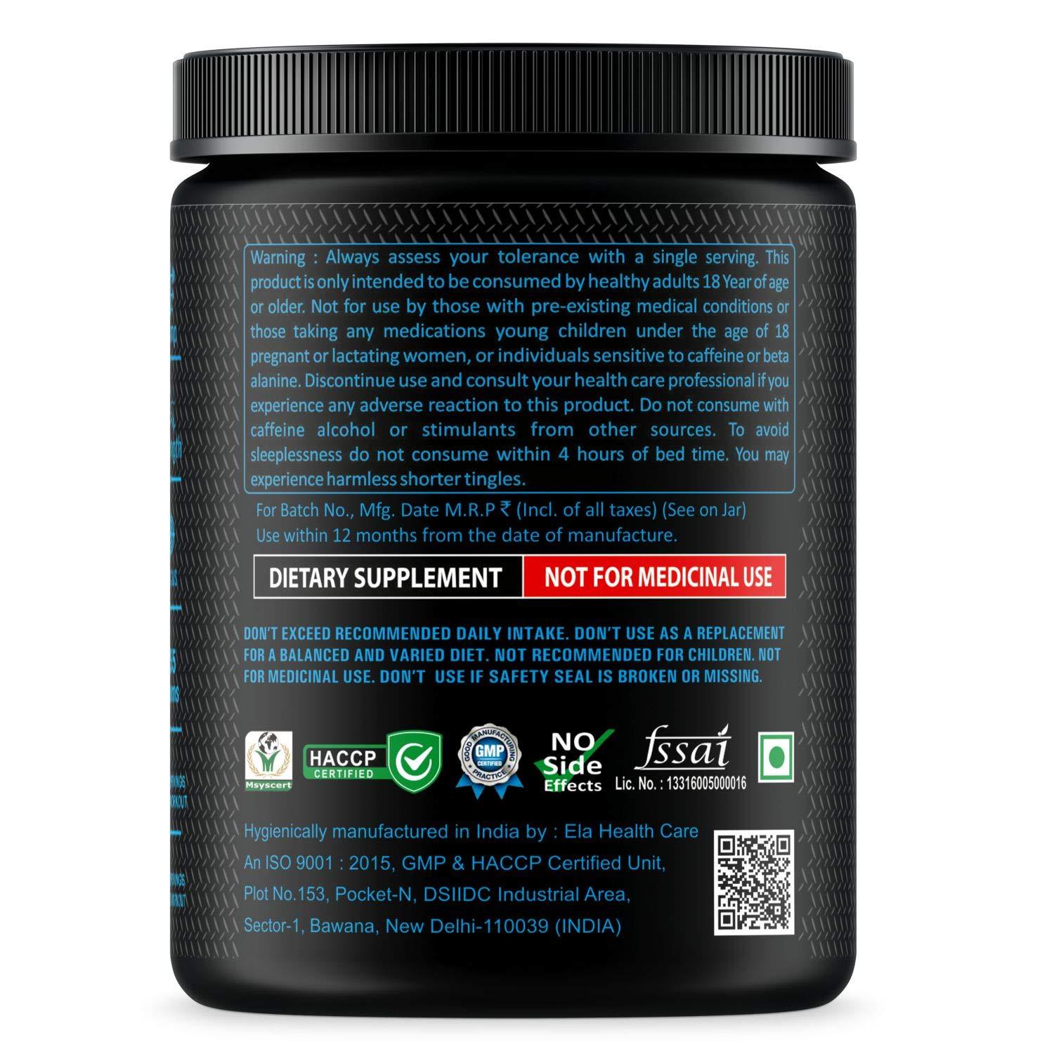M B Muscle Builder\'s M B Muscle Builder\'s The Wolf Pre Workout Gym Supplement to Boost Your Energy & Performance/Body Building Powder for Men & Women [30-60 Servings, Mix Berries, 255g]