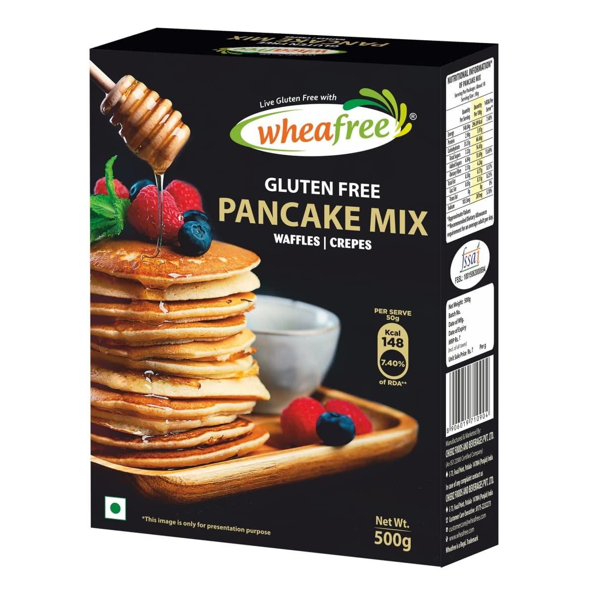 wheafree Wheafree Gluten Free Pancake Mix (Pack of 2 x 500g Each) & Wheafree Gluten Free Multigrain Flour (2 Packs x 1Kg each) | Soya Free | Lactose Free | Easy to Digest | Suitable for Celiacs