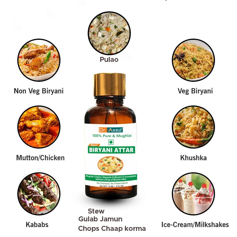 Dr. Axez Dr. Axez Mughlai Biryani Attar Essence for Rice Dishes, Pulao, Mutton -Chicken Biryani (15 ML)