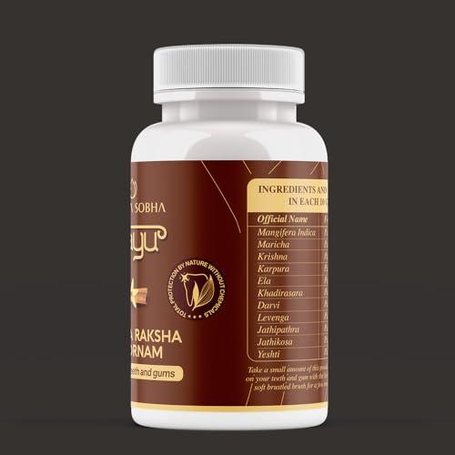 Soorya Sobha Soorya Sobha aayur Dandha Raksha Choornam Tooth Powder For Strong and Healthy Teeth & Gums Herbal Powder For Teeth Herbal Tooth Powder/Sensitivity Relief - 100g (Tooth Powder)