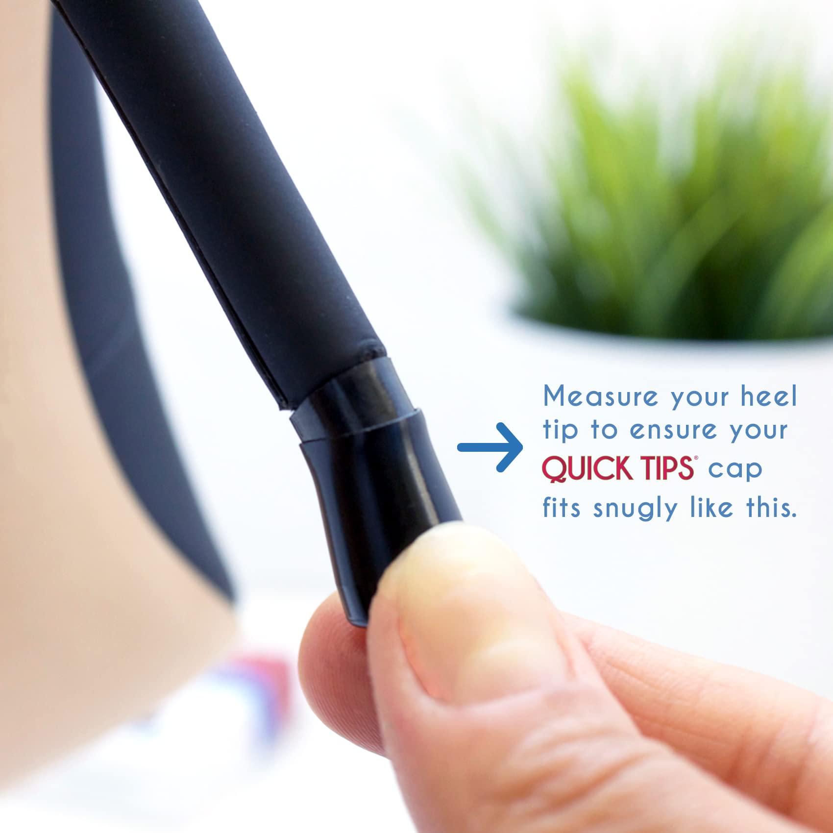 GoGo Heel GoGo Heel Quick Tips-The Original High Heel Protector&Heel Repair Caps-2 Pairs(Small,Small,Black)