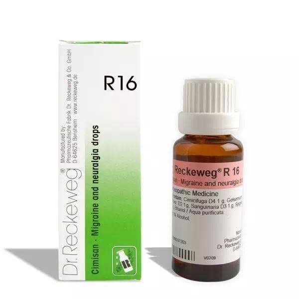 JESICA Dr. Reckeweg R16 Migraine and Neuralgia Drop -22 ml (Pack of 2)