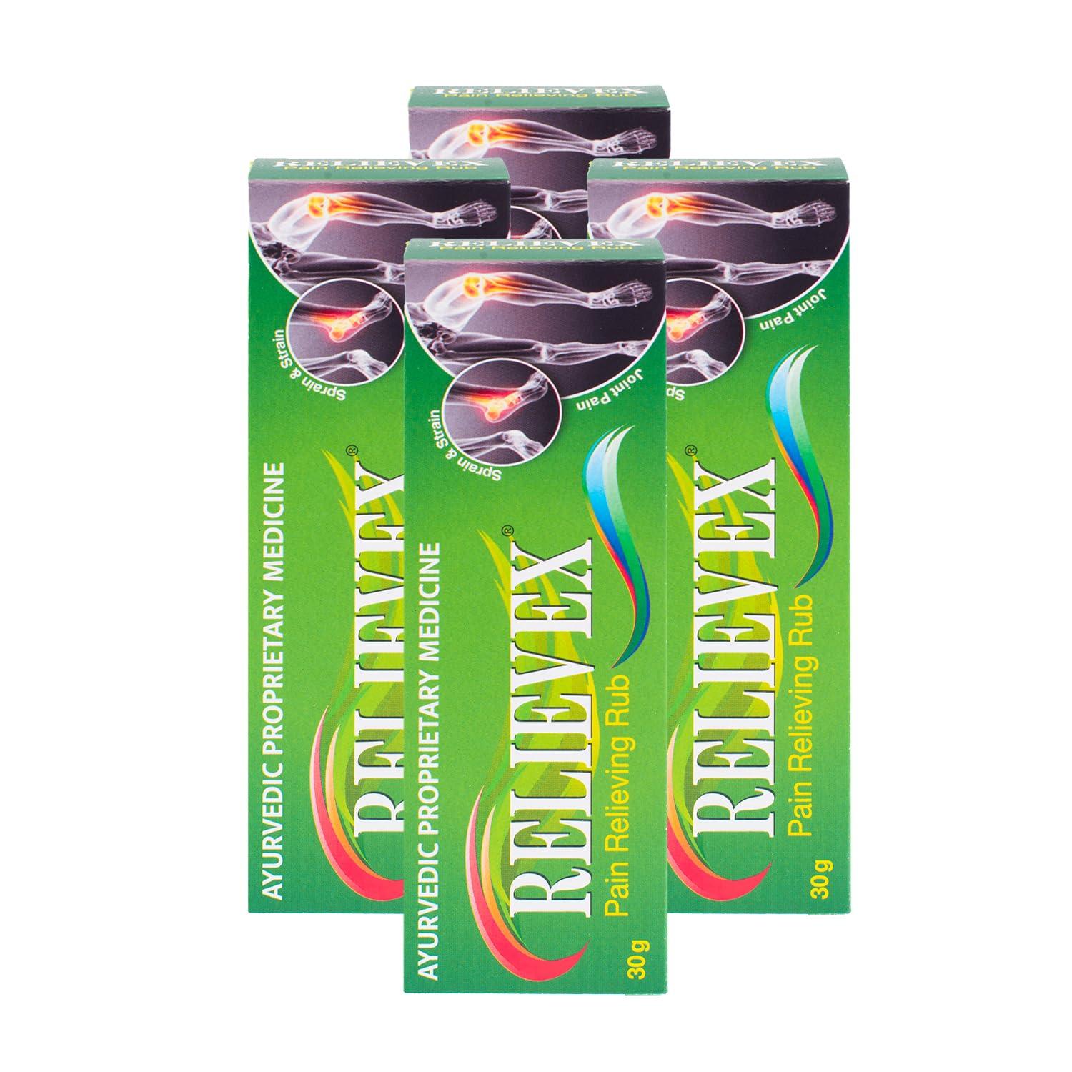 Relievex Relievex Ointment 30gms Pain Relieving Rub (Pack of 4)