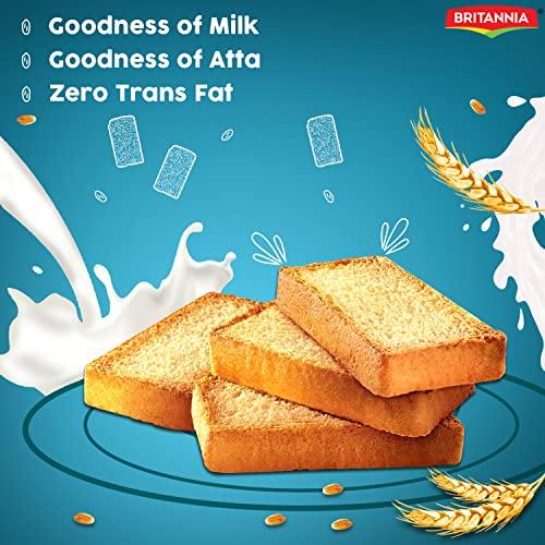 Britannia Rusk Britannia Toastea Milk Rusk Toast, 182g / 200g (Weight May Vary)