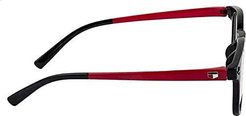 FWO FWO Bluecut Progressive Reading Glasses For Men & Women Powers Are +1.00 +1.25 +1.50 +1.75 +2.00 +2.25 +2.50 +2.75 +3.00 Black &Red Round Frame (Distance Plano/Reading +2.75)