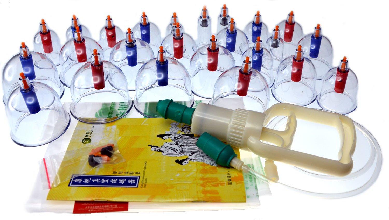ZCOINS Kangzhu 24-Cup Biomagnetic Chinese Cupping Therapy Set