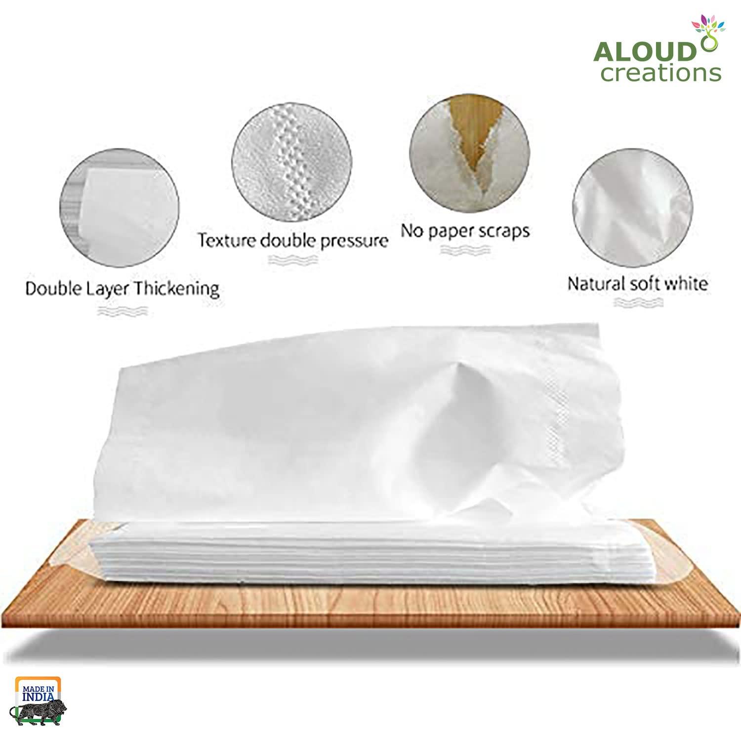 ALOUD CREATIONS ALOUD CREATIONS Facial Tissue Refill Pack | Car Tissue Refill | Disposable Facial Tissues | Travel Size Pack for Car & Purse | 2 Ply | 100 Pulls in Each Packet | Pack of 24 | Total 2400 Pulls