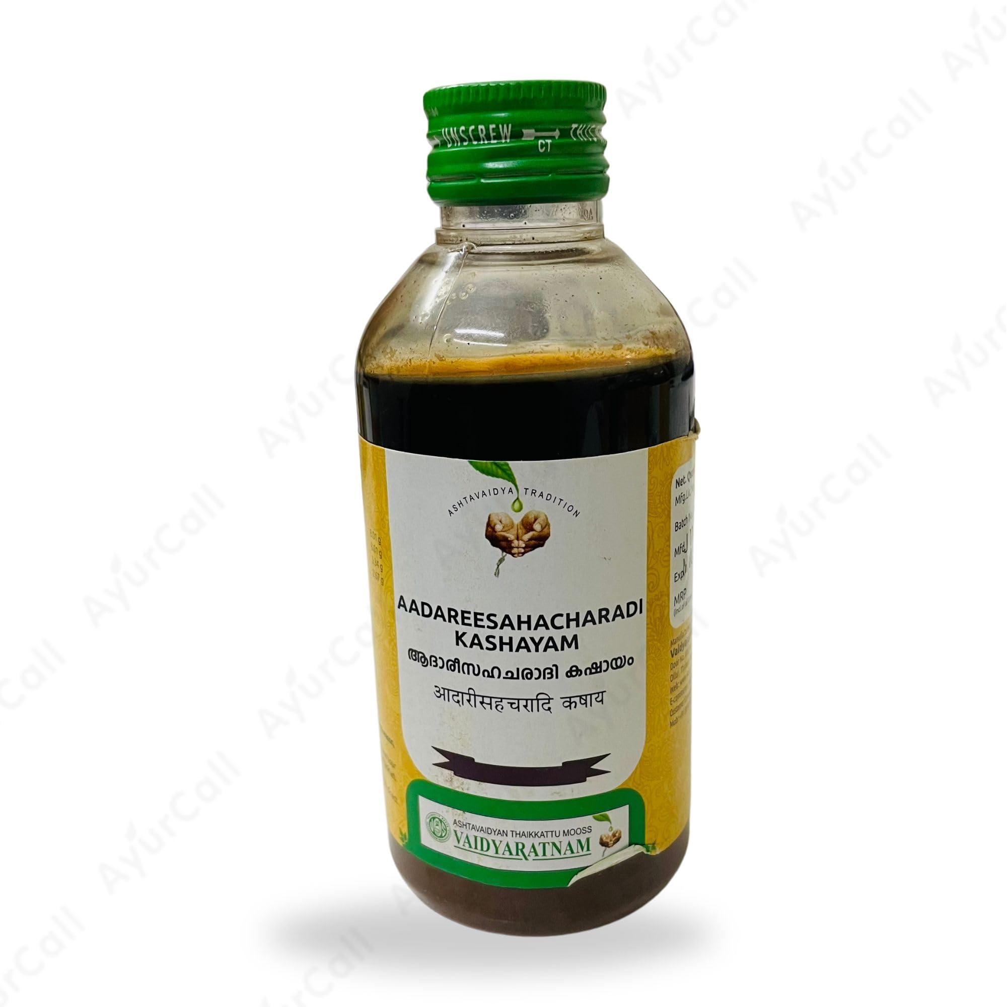 VAIDYARATNAM Vaidyaratnam Aadareesahacharadi Kashayam (200 ml)