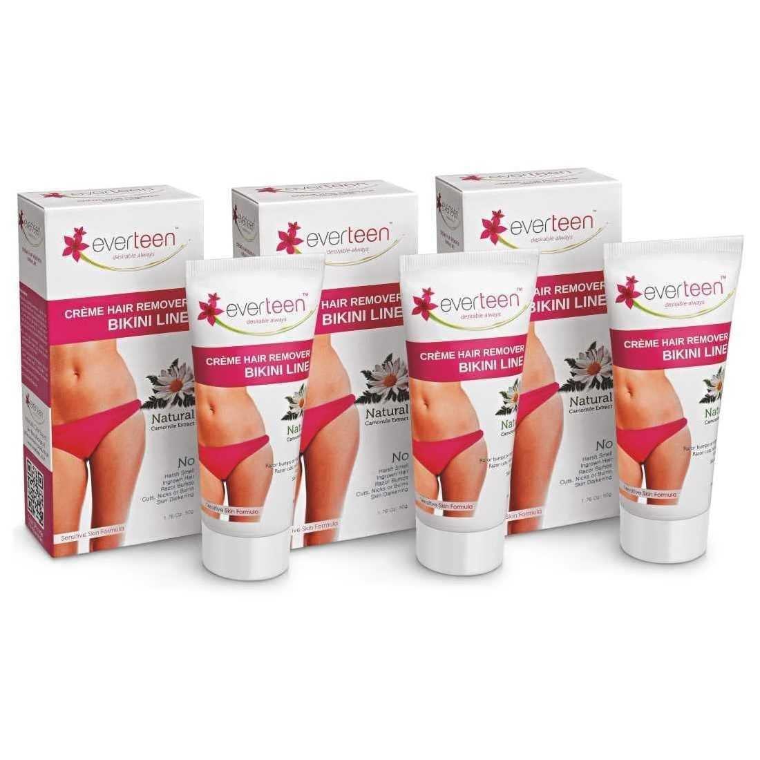 Everteen everteen Bikini Line Hair Remover Creme 3 Pack Combo