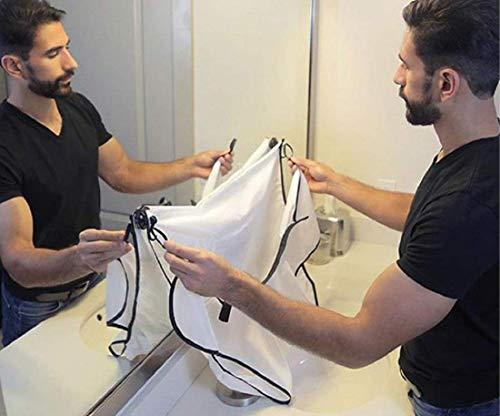 JAMB JAMB Apron Cape Beard Trimming Bib for Men Shaving & Hair Catcher Non-Stick Hair Catcher Grooming Cloth Waterproof with 2 Suction Cups for Mirror