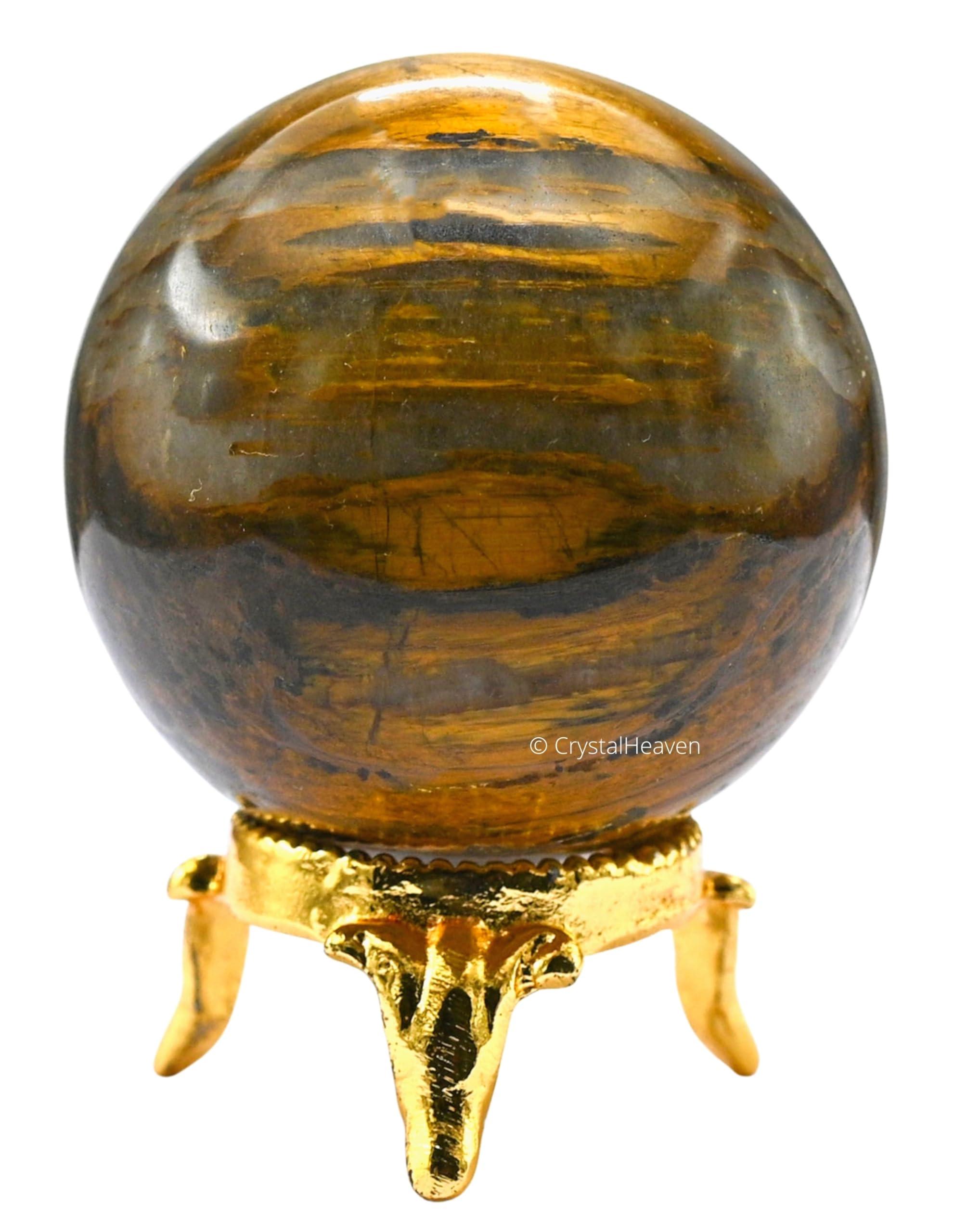 Crystal Heaven Certified Nellite Crystal Ball for Meditation - Premium Crystal Vastu Items for Home and Feng Shui Items for Good Luck - Ideal for Pooja Supplies and Spiritual Practices (2\" Inch)