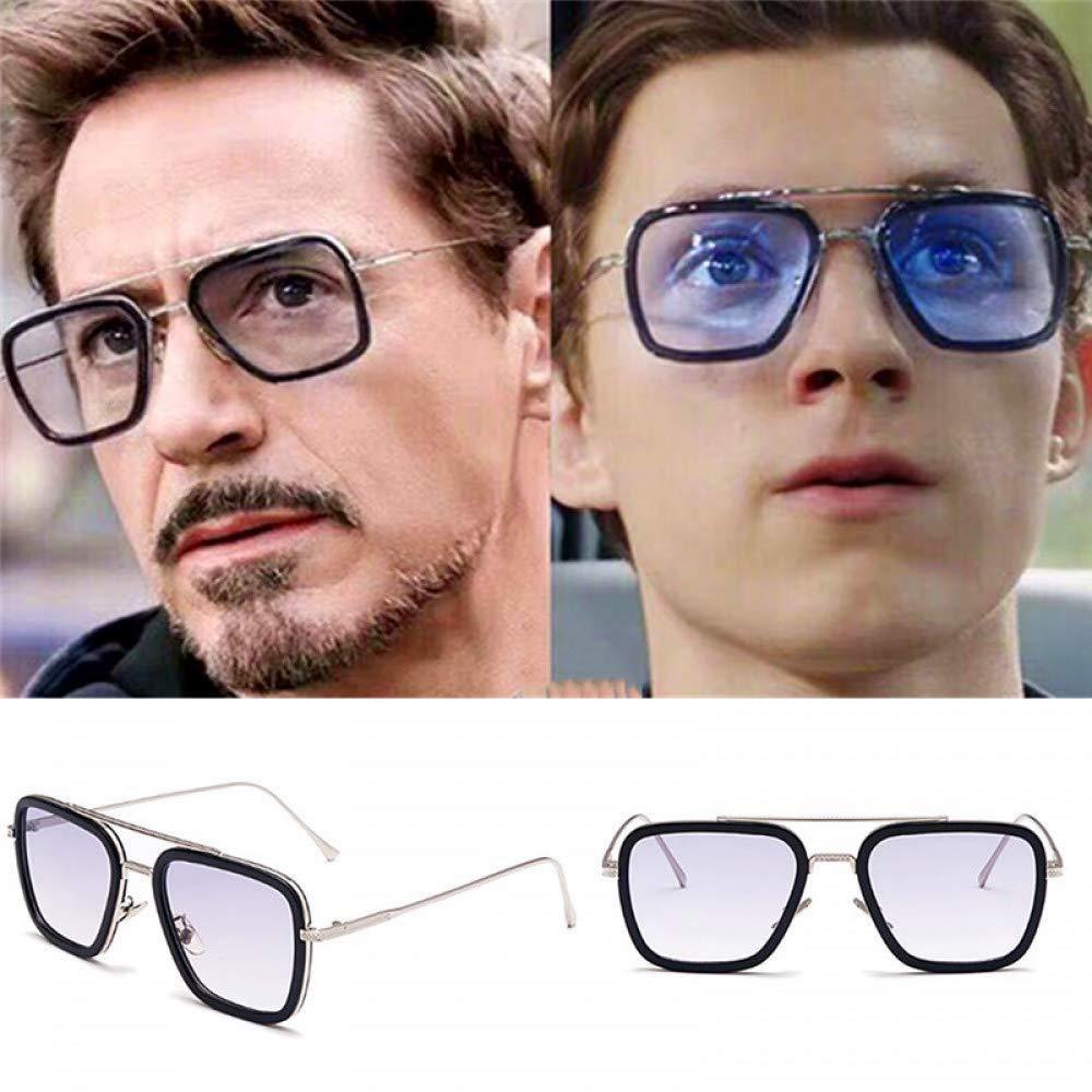Roshfort Roshfort Avengers Infinity War Tony Stark Iron Man Unisex Sunglasses Eyeware Frame Transparent