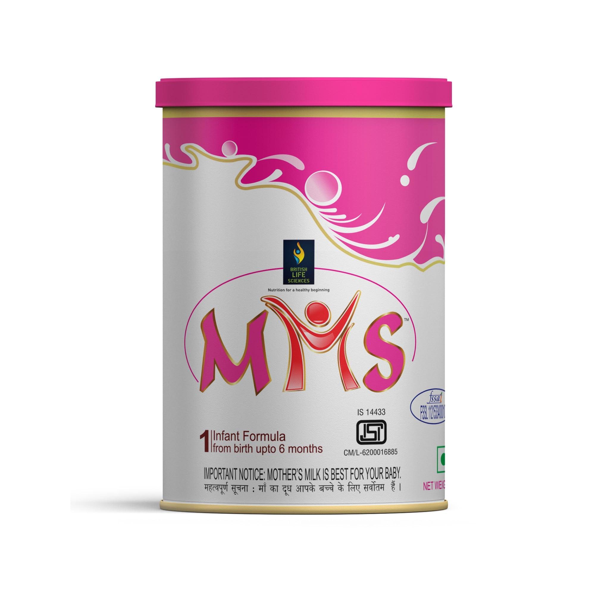 BRITISH LIFE SCIENCES PVT LTD ; Nutrition For A He BRITISH LIFE SCIENCES MMS - Infant Formula for 0-6 Months Old | Stage 1 Essential Infant Milk Formula for Overall Development for Babies/Toddlers | Nutritious Milk Drink Powder for Infants, 400 g